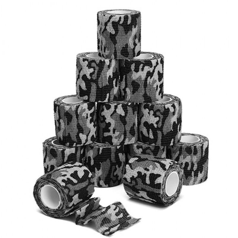bandagem adesiva Ref: CAMUFLADA CINZA ( PACK 12 UNIDADES )
