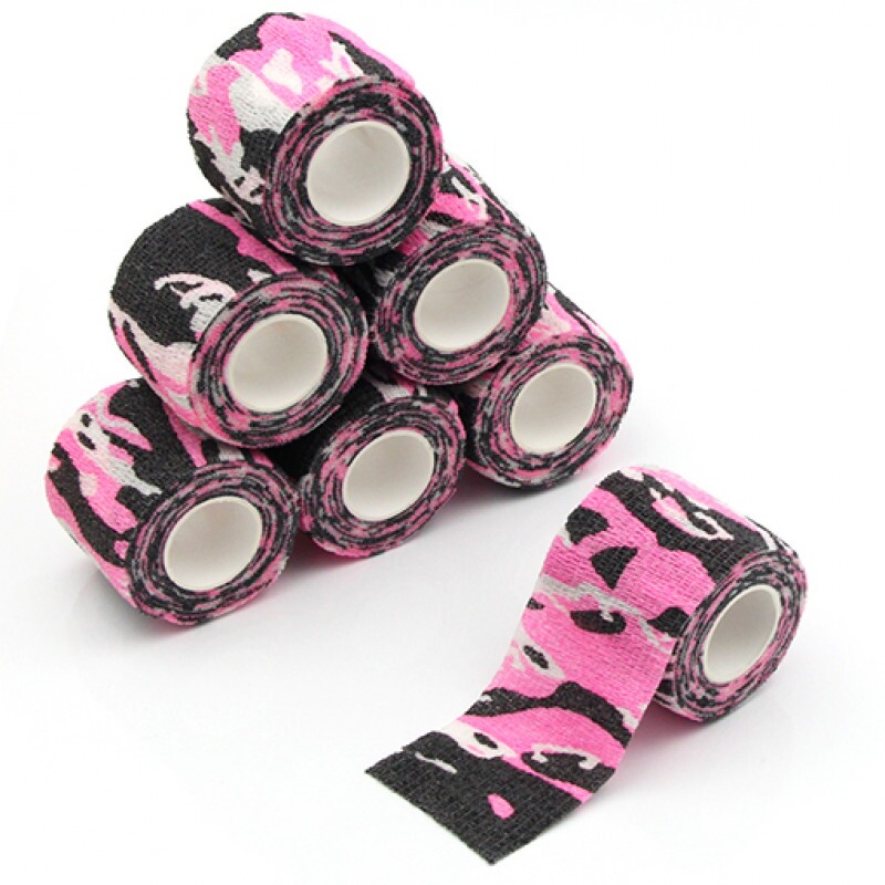 bandagem adesiva Ref: CAMUFLADA ROSA  ( PACK 12 UNIDADES )
