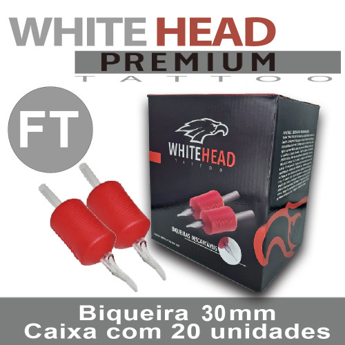Biqueira Descartável WHITE HEAD PREMIUM Cx 20 unidades ref: 21 FT   (30mm)