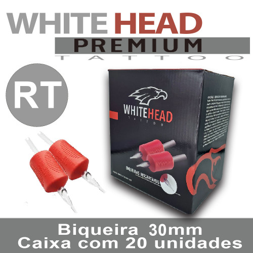 Biqueira Descartável WHITE HEAD PREMIUM Cx 20 unidades ref: 03 RT  (30mm)