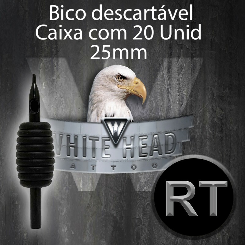 Biqueira Descartavel WHITE HEAD Cx 20 uni ref: 11RT (25mm)