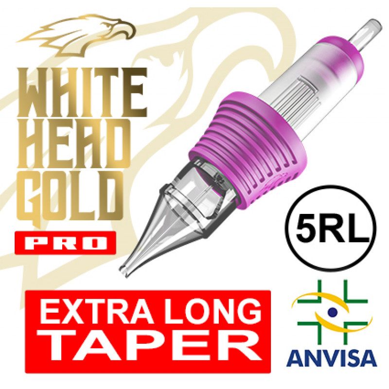 CARTUCHO COM AGULHA WHITE HEAD GOLD 0,20mm Ref.05RL-06 Anvisa 82255219006 - PRO