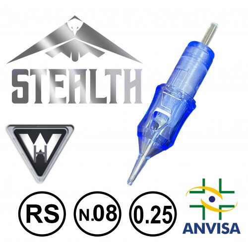 CARTUCHO COM AGULHA Descartável STEALTH 0,25mm REF. RS09-08