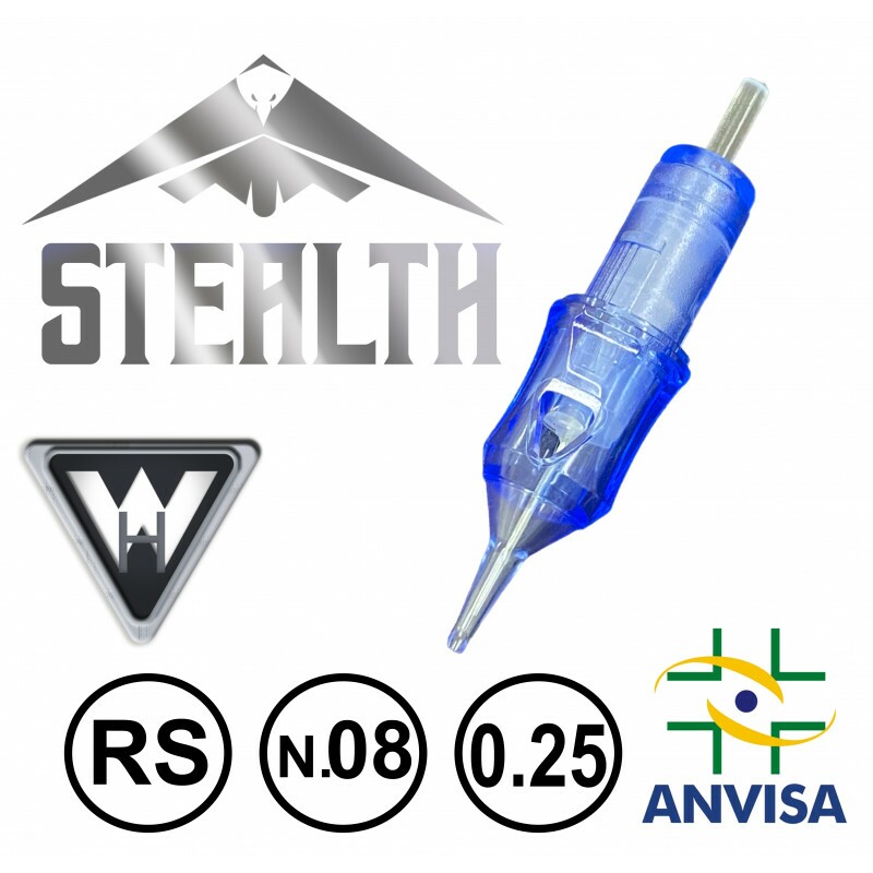 CARTUCHO COM AGULHA Descartável STEALTH 0,25mm REF. RS07-08