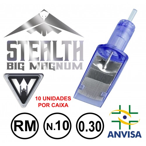 CARTUCHO COM AGULHA Descartável STEALTH 0,30mm REF. 39RM-10