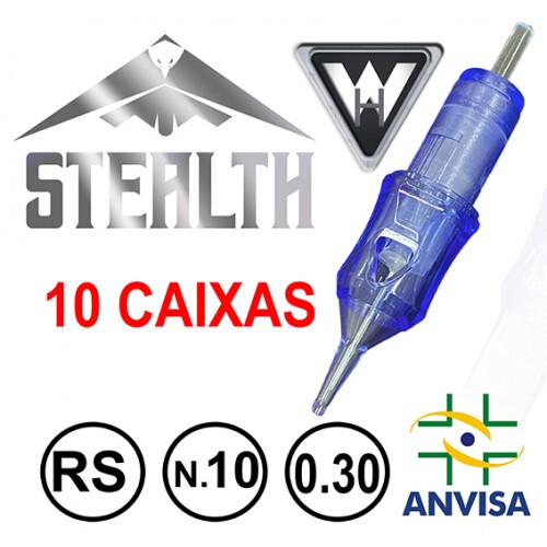 CARTUCHO COM AGULHA STEALTH 0,25mm REF. 15RS-10 (10 CAIXAS)