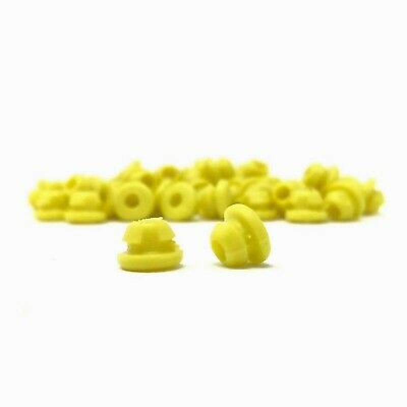 Gromets de borracha, cor preto, pacote com 100 unidades Ref.5072-AMARELO