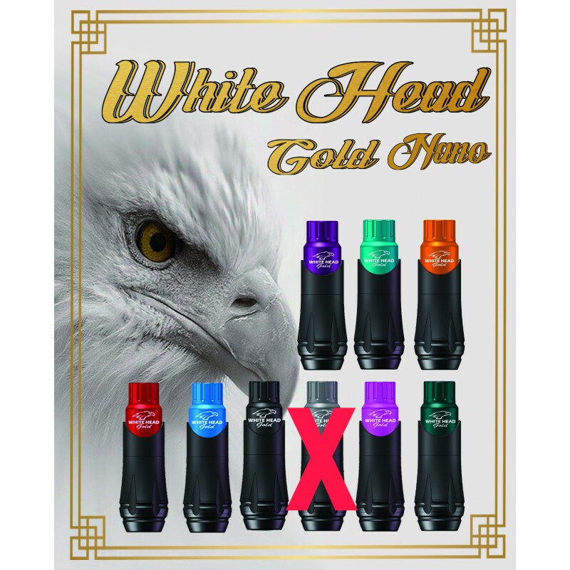 KIT 8 CORES PEN WHITE HEAD GOLD NANO  REF: PK208 - (NANO) 8 UNIDADES