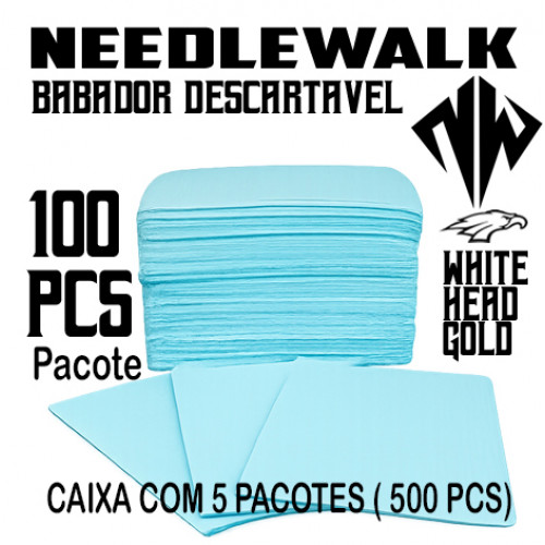 BABADOR DE PAPEL , UTILIZADO NA MESA  DE TATUAGEM AZUL CAIXA 500 UNIDADES