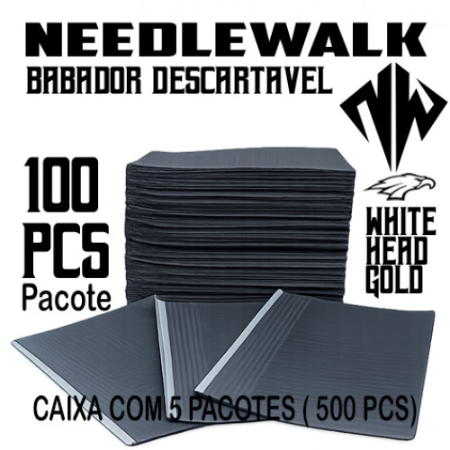 BABADOR DE PAPEL , UTILIZADO NA MESA  DE TATUAGEM PRETO CAIXA 500 UNIDADES